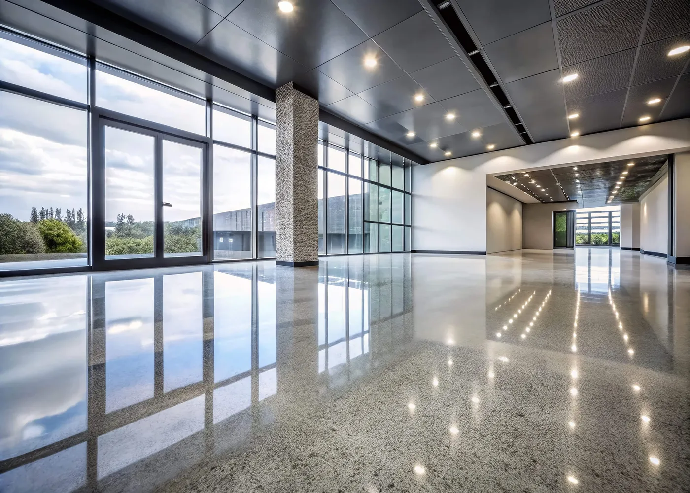Epoxy flooring finish example