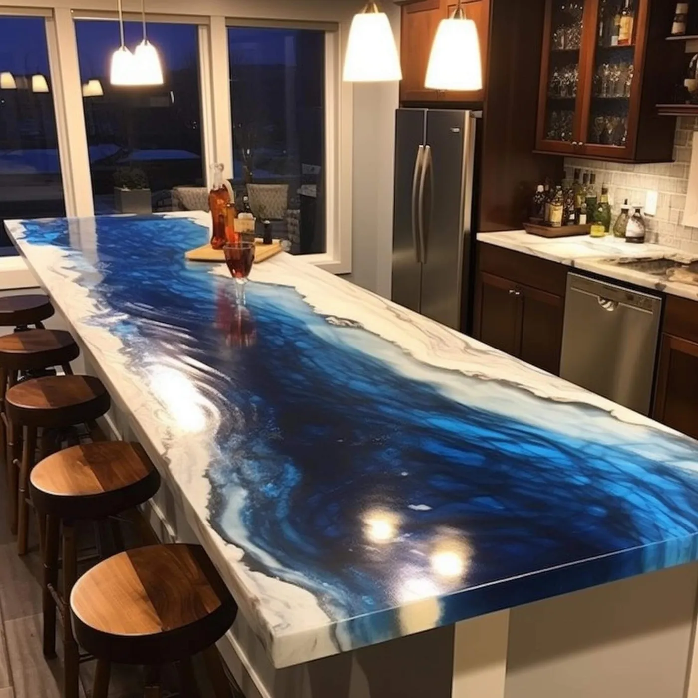 Epoxy countertops finish example